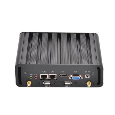 China Mini Computer Industriële Intel I3 4005U 5005U I5 4200U 5200U HD Graphics 500 Draagbare Fanless Industriële Win10 Mini PC Te koop