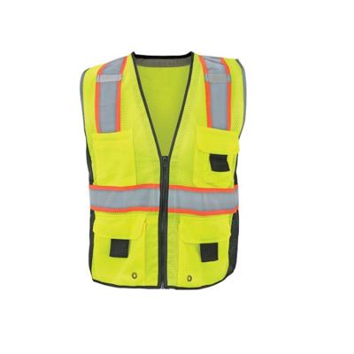 China Breathable high visibility safety clothing polyester reflective 100% chaleco reflectivo with pocket for sale