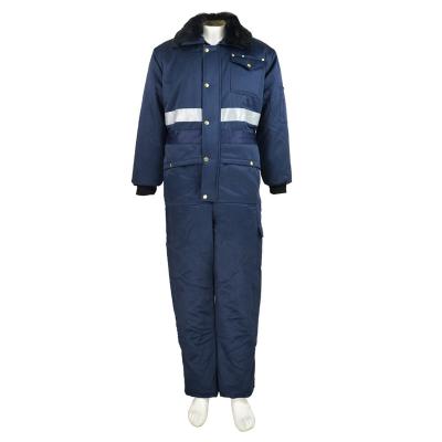 China Cesistant Cold Quilted Recycled Dupont Sorona Or 3M Thinsulate Coating Durable Water Repellent Outer Suit Cold Freezer Coveralls For Cold Storage for sale