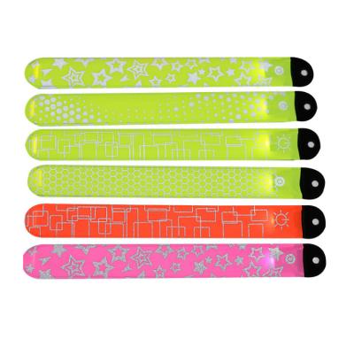 China Safety Printable Speed ​​Lights LED Glow Slap Wristbands Light Up LED Wristbands Arm Flasher Wrist Bands for sale