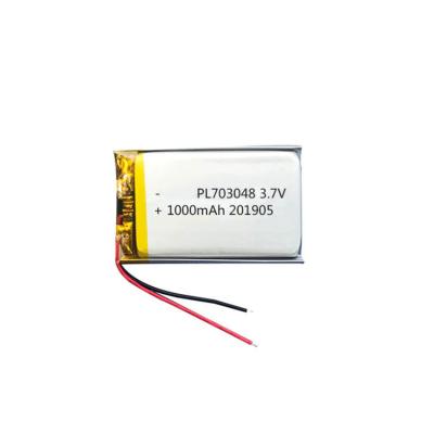 China Rechargeable Toys Lithium Polymer 3.7v Battery 3 7v 1000mah 703048 Lipo Battery for sale