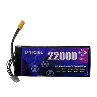 China LVneng DIY toys hot sale UAV 22000mah tattoo lipo battery 11.1v 35C 3s for rc drone battery for sale