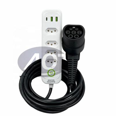 China BYD V2L Discharge With 5M Cable Brazil Socket AOTAI EV Connectors V2L Adapter Type 2 for sale