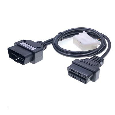 China TOYOTA 1 TO 2 Y Female Splitter Extension Auto Car Connector Extension Cable 1M Cable Size 200 SX S13 OBDII OBD2 16 Pin for sale