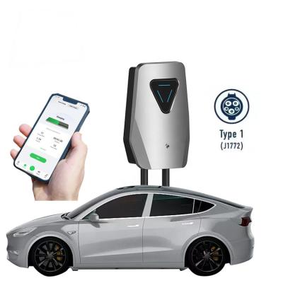 China 11KW 48A Output Power Electric Car Level2 EV Charging Station with APP Function and 240V Waterproof Energy Charging Pile for sale