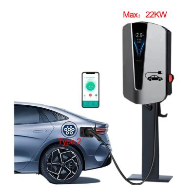 China BYD BMW Vehicles 22KW Smart Electric Car EV Charger with APP Control Wallbox L1 L2 L3 N PE 5M Cable Length for sale