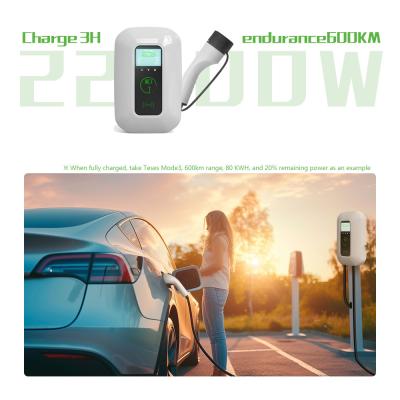 China Ev Charger Type 2 32A 22KW Ev Charging Holder 3 Phase Wallbox Electric Car Charging Station for sale