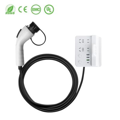 China e-mingze High Efficiency Electric Vehicle Discharge cable Outdoor 16A 3.5KW GBT Portable EV Socket wireless charging device for sale