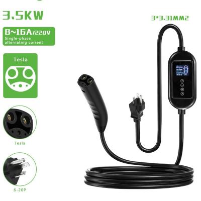 China Leakage Protection Function 7KW EV Charging Car 32A Vehicle Fast EV Charger for Tesla NACS Interface Standard by E-mingze for sale