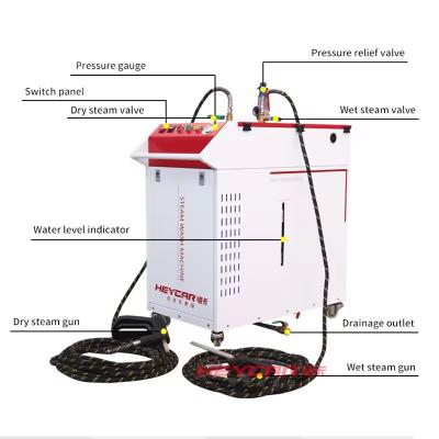 China High Power Stainless Steel Water Tank Car Parts Cleaning Machine With Double Steam Guns And Pressure Cleaning Function for sale