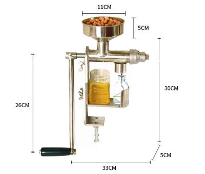 China Product Capacity of 1-2kg/h Household Mini Oil Pressing Machine for Custom-made Castor Peanut and Sesame Oil Extraction for sale