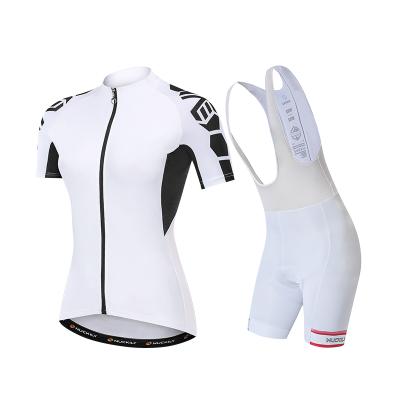 China NUCKILY Antibacterial Women Retail Free Shipping Cycling Short Tank Top Full Zipper BIB Shorts Breathable Coagulation Suit for sale