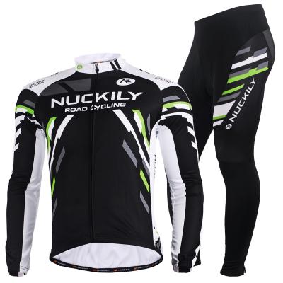 China Nuckily Breathable Long Sleeve Tank Top Sets Retro Castelli Shirt Cycling Riding Pants With Sponge Pad Bike Wear For Men for sale