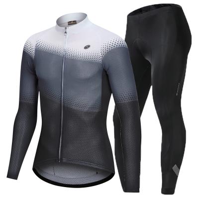 China Nuckily Suit Anti-UV Long Sleeve Men's Cycling Set Cycling Tank Top 3D Shirt Padded Pants Tights for sale