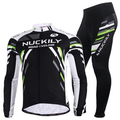 China Nuckily Breathable Cycling Sports Set New Style Fashion Design Fleece Long Cycling Tank Top Cycling Uniform Custom Clothing Set for sale