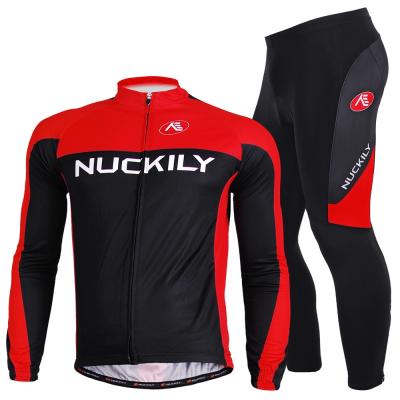 China Nuckily Breathable Custom Design Sublimation Print Fleece Long Sleeve Winter Fleece Cycling Long Pants for sale