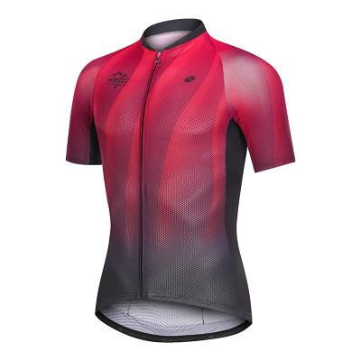 China NUCKILY Antibacterial Cycling Jeraey Man Short Sleeve Full Zipper Bike Sport Wear Quick Dry Ridding Breathable for sale