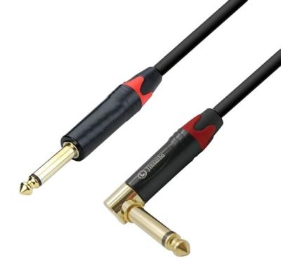 China Guitar CE Jinsanhu ROHS Straight to Guitar Right Angle Instrument Cable 1/4 Inch (6.3mm) Audio Copper Braided Cable Wire PVC Jacket for sale