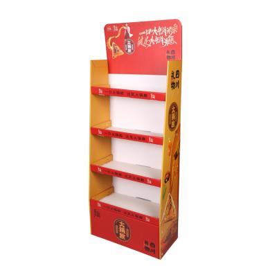 China Eco-friendly Custom Retail Folding Rack Cardboard Display Cardboard Display Rack for sale