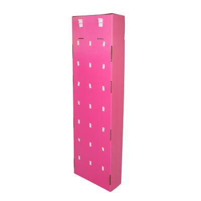 China Eco-friendly Customized Wrapped Cardboard Floor Display Stand Paper Shelf Display For Candy At Supermarket Mall for sale