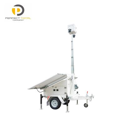 China Waterproof / Waterproof Mobile Outdoor Wireless Surveillance System CCTV Camera Trailer for sale