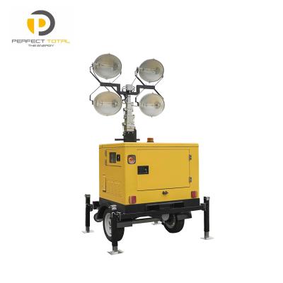 China Sports Stadiums Diesel Light Tower For Public Safety With 6kw Compact Generator for sale