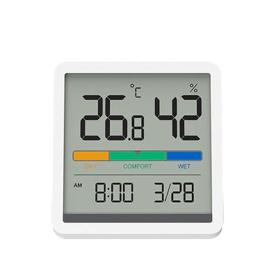 China Xiaomi Miiiw Indoor Home Indoor Temperature Monitor 3.34inch LCD Screen NK5253 and Humidity Clock Baby Room Temperature C/F Large for sale