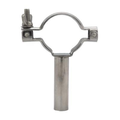 China SS304 QM Stainless Sanitary Pipe Hanger Round Clamp , Metal Pipe Hanger for sale