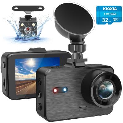 China Waterproof Dash Cam Front and Rear Dash Camera For Cars Camera Car DVR Driving Recorder Full HD 1080P 2.0 Inch LCD Screen 150 Wide Angle for sale