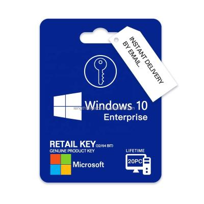 China 24/7 Windows 10 Enterprise Online Delivery Genuine Retail Original Key Lifetime Key Activation LTSC Windows 10 (20 PC) for sale