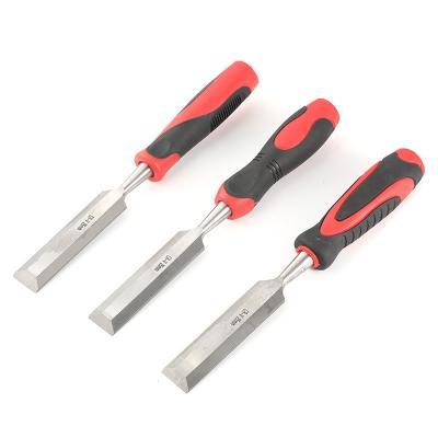 China High quality woodworking wood working chisel set with two color to handle 6-38mm flat chisels for sale