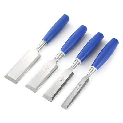 China High Quality Woodworking Woodworking Chisel Set With Single Color Handle 6-38mm Flat Chisels for sale