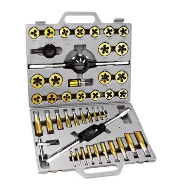 China Durable+Portable+Comfortable handle+Fine package 45pcs Hss tap and die set SAE and metric thread tools for sale