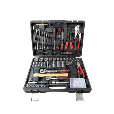 China Durable+Portable+Comfortable Handle+Fine Package Stainless Steel And Mixed Plastic Hand Tool Kit Drive Socket 99pcs Auto Repair Tool Box Set for sale