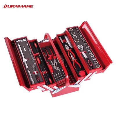 China Mechanic Hand Tool Set Durable+Portable+Comfortable Handle+Fine Package 86pcs Home Tool Sest Socket Wrench Set With Metal Box for sale