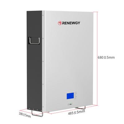 China Solar Energy Storage Systems Renewgy 48V Lifepo4 16S RS485 CAN Communication 51.2V 100Ah 200Ah 5Kw 10Kw Lithium Solar Energy Storage Battery Pack System for sale