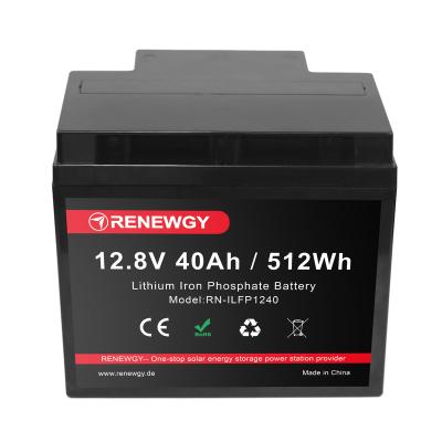 China Toys Renewgy Lifepo4 12.8V 40Ah 512Wh Battery Pack Replace Lead Acid Battery Energy storage systems for a wide range of applications for sale