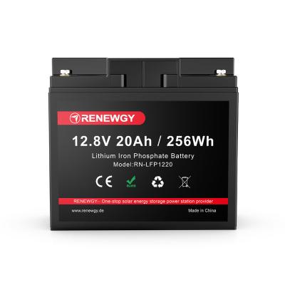 China Toys Renewgy 12.8V 20Ah Battery Rechargeable Li-ion 18650 Lithium Iron Phosphate Battery Pack for replacing Lead Acid Battery for sale