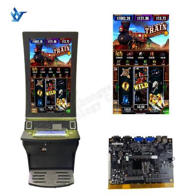 China Iron Cabinet 43 Inch Curve Touch Screen Slot Machine Fusion 4 Slot Game Cabinet With Ideck for sale