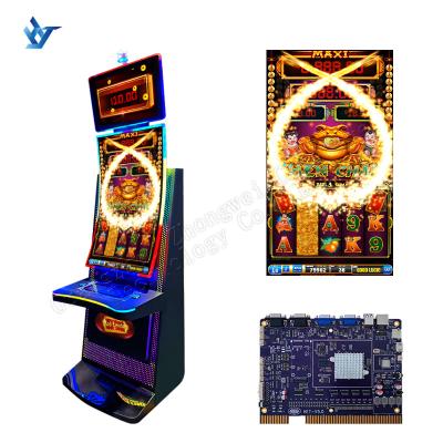 China Metal 43 Inch Touch Screen Curve Slot Machine 4 in 1 ZHEN CHAN Slot Skill Game Cabinet with Ideck for sale