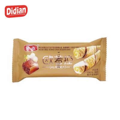 China New Natural Cheap Cookies Fill Cream Cookies OEM Chinese Croquette Chocolate Flavor Delicious Egg Roll for sale