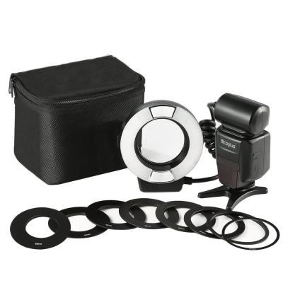 China Macro LED AF Assist Lamp Mcoplus 14EXT-C 5500K Ring TTL Flash Light for Canon E-TTL with LED AF Assist Lamp 8 Metal Adapter Rings for sale