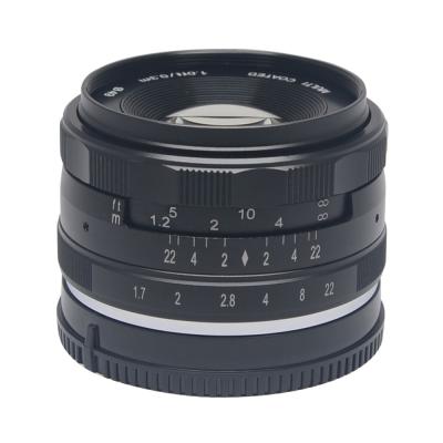 China Manual Main Lens 35mm f1.7 Meike Lens For Mirrorless Cameras A6000 A6300 NEX5R NEX7 Camera Main Lens for sale