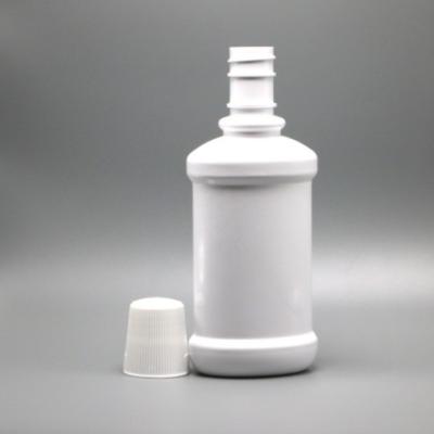 China Flasche mit langem Hals aus PET-Plastik-Mundwasser 250 ml für leere, weiße Mundwasserverpackungen zu verkaufen