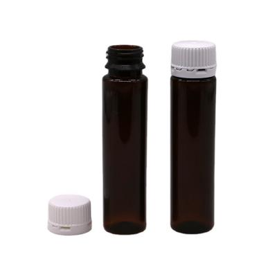 China 20ML/20CC Slim Smooth Amber Plastic Oral Liquid Bottle with Tamper Proof Cap For in Liquid Medicine for sale