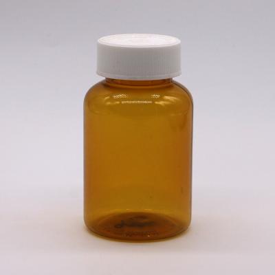 China 180 ml PET Amber Plastic Flask met CRC Schroefdeksel voor Capsule Pill Tablet 6OZ/180ML Te koop