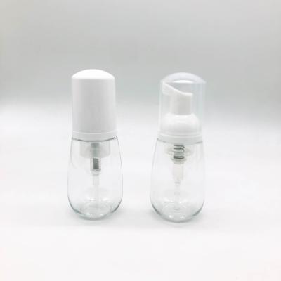 China 40mL PET Mini Foaming Pump Bottle for SKIN CARE OEM Color/Print PET Facial Cleanser for sale