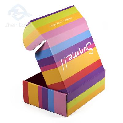 China Recycled materials custom logo box ad box e-commerce subscription boxes corrugatedshipping packaging for apparel for sale