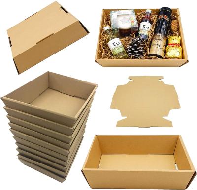 China Recyclable Custom Design Eco Friendly Paper Hamper Tray Festival Hamper Display Tray for sale