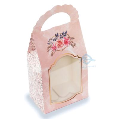 China Custom Logo Kraft Paper Candy Packing Box Recyclable Wholesales For Gift Take Out Window Cake Box for sale